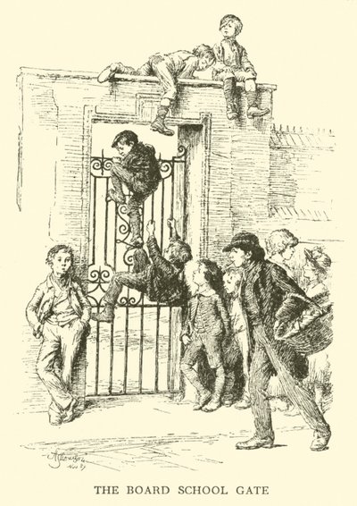 La puerta de la escuela de Hugh Thomson