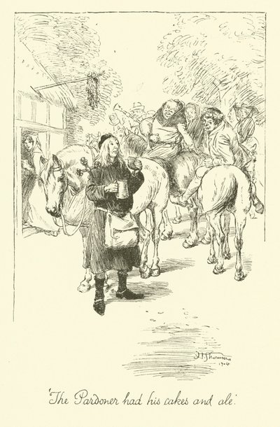 El Vendedor de Indulgencias (litografía) de Hugh Thomson