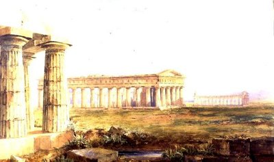 Los templos en Paestum de Hugh William Williams