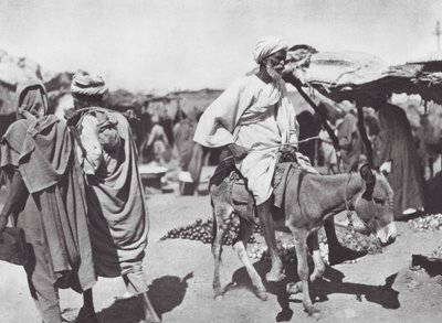 África: Mercado de fruta en Omdurman (foto b/n) de Hugo Adolf Bernatzik