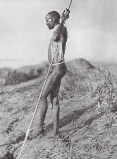 África: Dinka del norte del Nilo Blanco (foto b/n) de Hugo Adolf Bernatzik