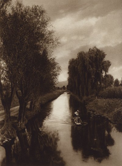 México: Canal Viga (foto b/n) de Hugo Brehme