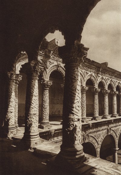 Mexico: Capital Mejico, Monasterio Merced (b/w photo) de Hugo Brehme