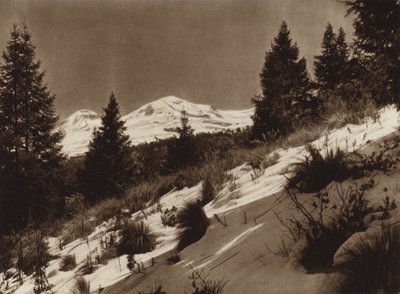 Mexico: Iztacihuatl (b/w photo) de Hugo Brehme