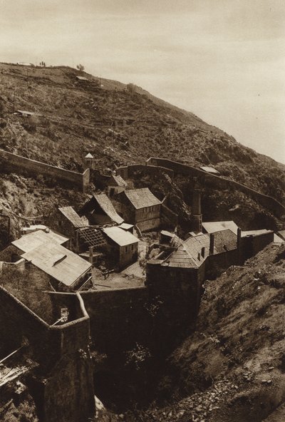 Mexico: Pachuca, Antigua mina espanola (b/w photo) de Hugo Brehme