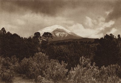 Mexico: Popocatepetl (b/w photo) de Hugo Brehme