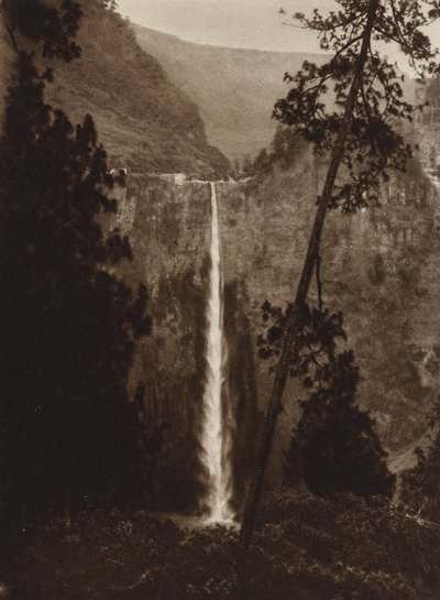Mexico: Salto de agua de Necaxa, Estado Puebla (b/w photo) de Hugo Brehme