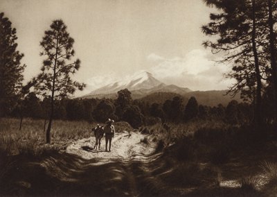 Mexico: Sendero al Pico de Orizaba (b/w photo) de Hugo Brehme