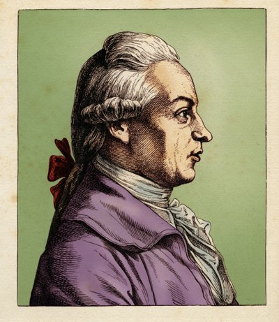 Johann Wilhelm von ARCHENHOLZ (3 septiembre 1741-28 febrero 1812) 1854 (grabado) de Hugo Bürkner