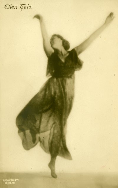 Ellen Tels / Fotopostkarte de Hugo Erfurth
