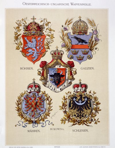 Escudos de armas del Imperio Austro-Húngaro, de 