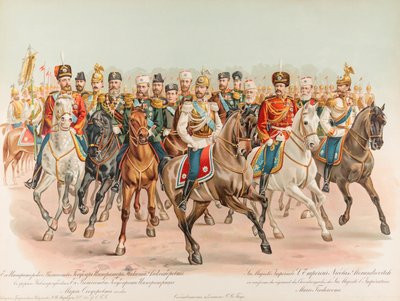 Retrato ecuestre de Nicolás II de Rusia de Hugo Karlovich Bakmanson