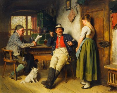 Figuras en un interior, 1891 de Hugo Kauffmann