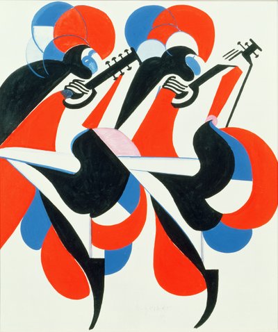 Músicos bailarines de Hugo Scheiber