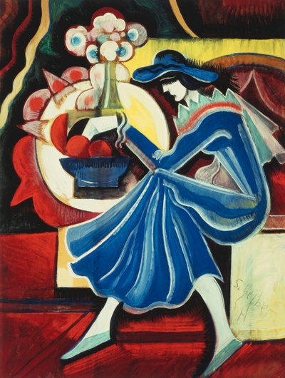 Mujer que lee; Femme Lisant de Hugo Scheiber