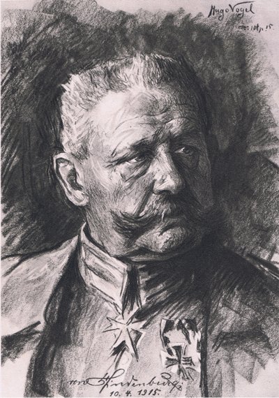 El nuevo Mariscal Vorwarts, ilustración de Hindenburg publicada por Daterlandischer Derlag C U Weller Berlín, 1922 de Hugo Vogel