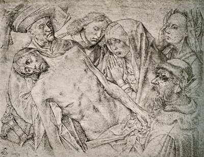 Dibujo después del Descendimiento de la Cruz, c. 1460-1480, 1908 de Hugo van der Goes