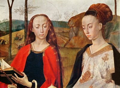 Santa Margarita y Santa María Magdalena (detalle) de Hugo van der Goes
