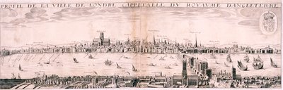 Vista de Londres desde el sur, 1643 de Hugue Picart
