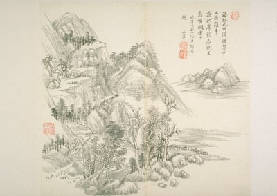 Album After Old Masters And Poems (álbum (10 hojas), tinta sobre papel) de Hui Wang