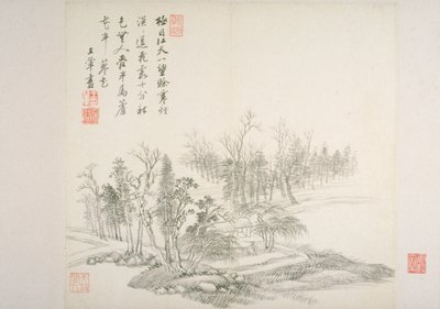 Album After Old Masters And Poems (álbum (10 hojas), tinta sobre papel) de Hui Wang