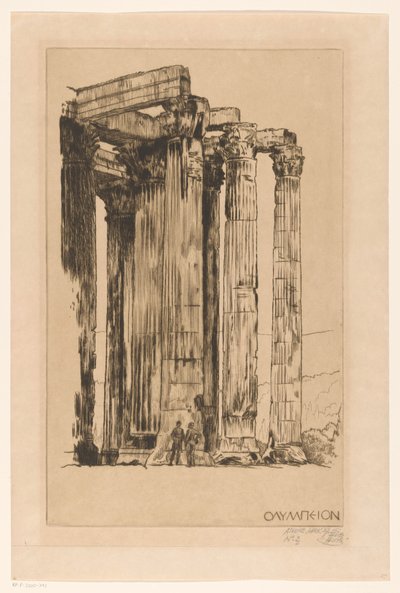 Olympion con dos hombres delante de una columna
Oλymπeion (título sobre el objeto) de Huib Luns (signed by artist)