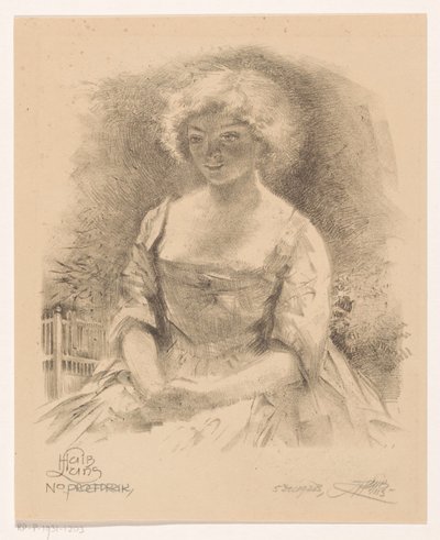 Chica sentada de Huib Luns (signed by artist)