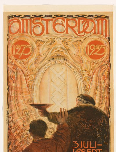 Cartel de la exposición Amsterdam 1275-1925 Amsterdam 1275 1925 (título sobre objeto) de Huib Luns