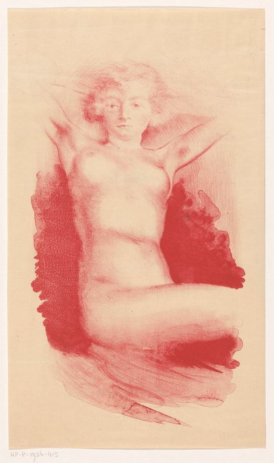 Mujer desnuda sentada de Huib Luns