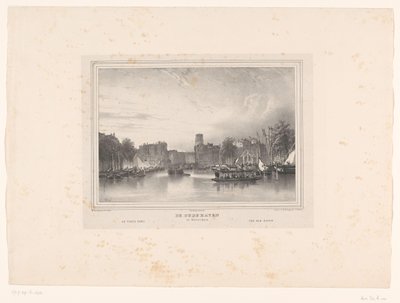 Vista del antiguo puerto de Rotterdam El antiguo puerto de Róterdam / Le vieux port / El antiguo puerto (título sobre el objeto) Vistas de la ciudad de Rotterdam (título de la serie) de Huib van Hove Bz