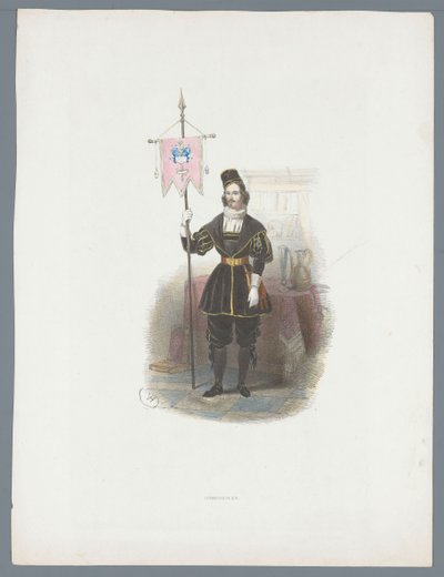 Hombre en traje histórico de Huib van Hove Bz