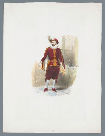 Hombre en traje histórico de Huib van Hove Bz