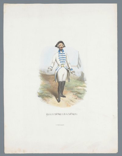 Hombre en traje histórico de Huib van Hove Bz