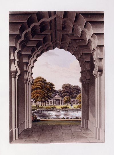Un diseño arquitectónico con jardín de Humphry (after) Repton