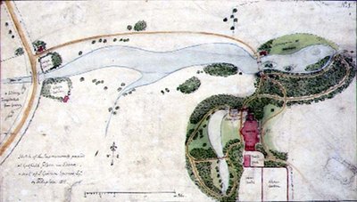 Plan de jardín para Gosfield Place, Essex de Humphry Repton