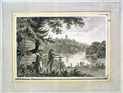 Tarjeta de visita de Humphrey Repton, grabada por Thomas Medland de Humphry Repton