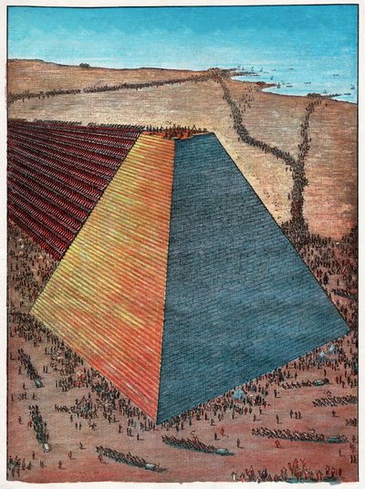 Pirámide de Keops. 1927 (grabado) de Hungarian School