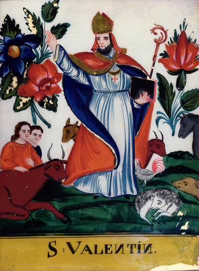 San Valentín (vidrio pintado) de Hungarian School