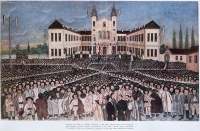 El Encuentro de los Campesinos Rumanos en Blaj en Transilvania el 15 de mayo de 1848 de Hungarian School