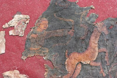 Detalle de alfombra, 1ra mitad del siglo I d.C. de Hunnic Art