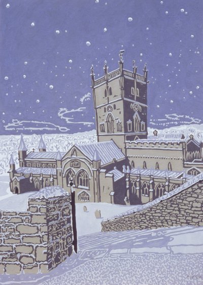 Catedral de San David en la nieve, 1996 de Huw S. Parsons