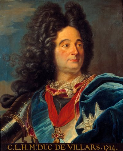 Retrato de Louis Claude Hector Duque de Villars, mariscal de Francia de Hyacinthe (after) Rigaud