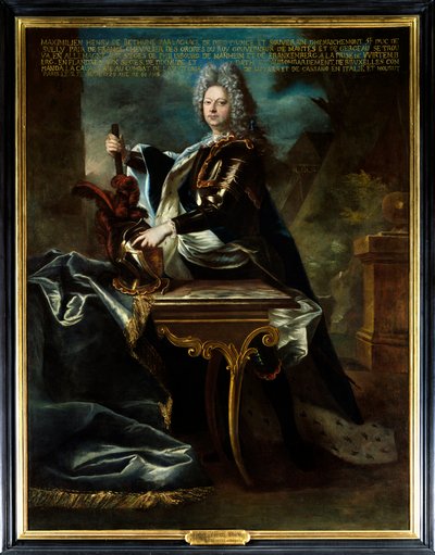 Retrato de Maximiliano Enrique VI de Bethune, Quinto Duque de Sully (1669-1729). Pintura atribuida a Hyacinthe Rigaud (1659-1743). Óleo sobre lienzo. Mención obligatoria: Sully sur Loire, Chateau de Sully - Retrato de Maximiliano Enrique VI de Bethune, qui de Hyacinthe (attr. to) Rigaud