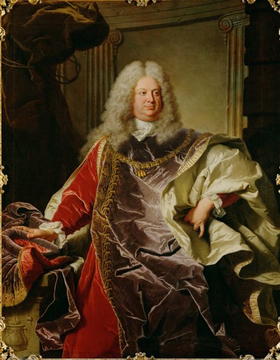Philipp Ludwig Wenzel Conde Sinzendorf ... (pintura sobre lienzo) de Hyacinthe Francois Rigaud