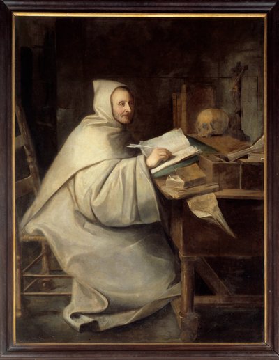 Retrato de cuerpo entero de Armand Jean Le Bouthillier de Rance, abad de la Trapa (1626-1700). Pintura de Hyacinthe Rigaud (1659-1743) de Hyacinthe Francois Rigaud
