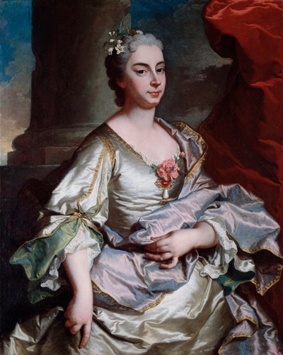 Retrato de Battina Raggi, Marquesa de Brignole Sale (fallecida en 1747) de Hyacinthe Francois Rigaud