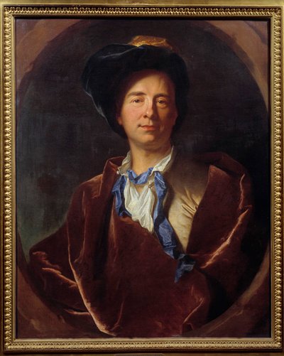Retrato de Bernard Le Bouyer de Fontenelle, escritor francés de Hyacinthe Francois Rigaud
