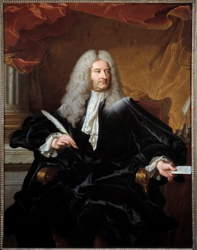 Retrato de Louis Germain de Chauvelin (1685-1762), Marqués de Grosbois, Secretario de Estado de Asuntos Exteriores y Guardián de Sellos de Hyacinthe Francois Rigaud