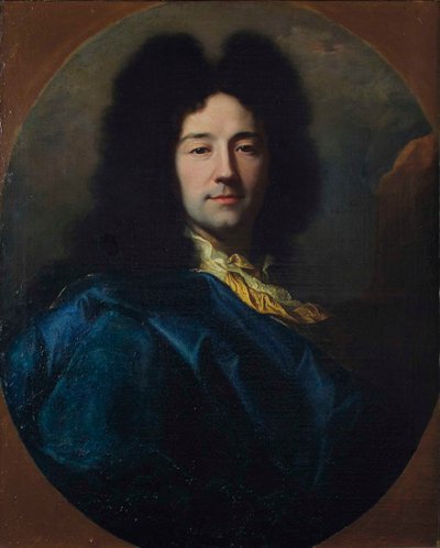 Autorretrato, llamado con el manto azul, 1696 de Hyacinthe François Honoré Rigaud