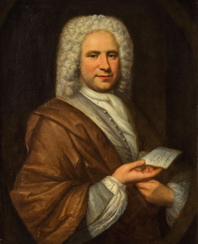 Retrato del compositor y flautista Michel de la Barre 1675-1745, Primer tercio del siglo XVIII de Hyacinthe François Honoré Rigaud Circle of